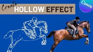 How to Create an Outline with Hollow Effect in Canva | Canva Tutorial 🎨👨‍🎨