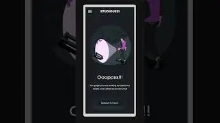 404 Torch Page Not Found Banner Design Adobe XD & Lottie Animation After Effects - Studious31