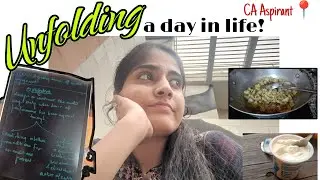 Unfolding A Day In Life Of CA Aspirant 📍🌻📚| Realistic Vlogs|🌻