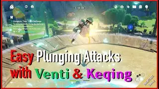 Cheese Plunging Attacks w/ Venti & Keqing [Genshin Impact] Contending Tides 'Art of the Cannonball'