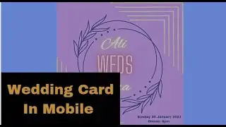 How to make wedding card in canva | Wedding card in mobile