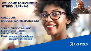 LECTURE 3: Tangents & Limits