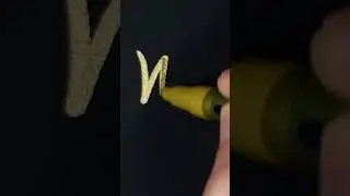 Lettering WEDNESDAY with GOLD!😏💛POV. #shorts