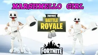 Skin Marshmello female fortnite in polymer clay