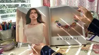 Asmr Glossy Page flip: NEW Vogue issue!  🎀🛍️💄  (Whispered)