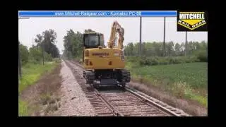 Hydraulic Drive Railroad Mini Excavator | Mitchell Rail Gear