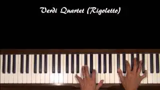 Verdi Rigoletto Quartet Piano Solo Version with Separate Tutorial