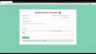 Spotify Playlist Generator Demo
