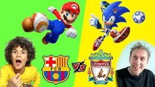 BARCELONA vs LIVERPOOL (Mario Sonic Calcio) *GAMEPLAY CHAMPIONS*