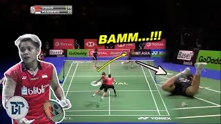 Jump Smash Geledek Apriyani Rahayu Bikin Pemain China Jatuh Tersungkur, Inilah Pukulan Maut Apri