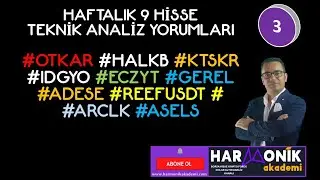 3) #ORKAR #HALKB #KTSKR #IDGYO #ECZYT #GEREL #ADESE #REEFUSDT #ARCLK #ASELS 9 HİSSE 1 #KRIPTO ANALİZ