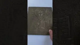 Икона медная пластика  большая Николай Чудотворец