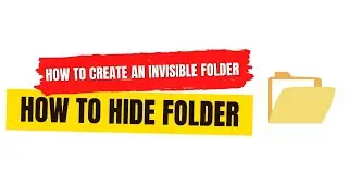 How to create invisible folder / make hidden folder/ blank folder/rename blank  || Mukit Tech