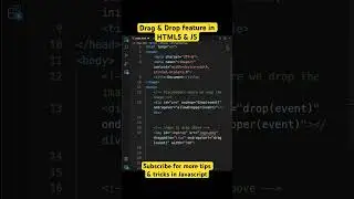 Drag and Drop Feature in HTML5 and Javascript 