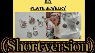 Mini video: Repurposed plate made into broken china jewelry #diyjewelry #jewelry #repurposing