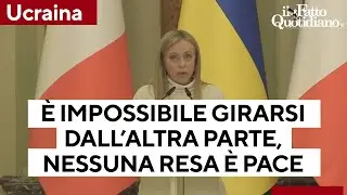 Meloni a Kiev: 