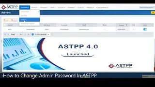 HOW TO CHANGE ADMIN PASSWORD IN ASTPP 4.0 or ASTPP 3.6