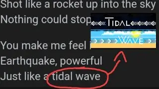 JUST LIKE A TIDAL WAVE🗣️🗣️‼️