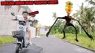 SCARY!!! A CHILD IS CHASED BY A WALKING TRAFFIC LIGHT SIREN HEAD!!!