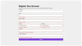 Registration Form using HTML CSS and JavaScript| Form Validation Tutorial