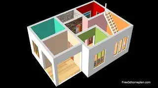 10x7m Small House design Plan for 10 Lac 2 Bedroom , American Kitchen with Parking 2020
