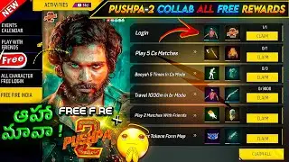 💥 Pushpa × FreeFire 💥|🔥Pushpa 2 × Free Fire Collab🥳 Rewards | Pushpa 2  Free Rewards💯 | Telugu