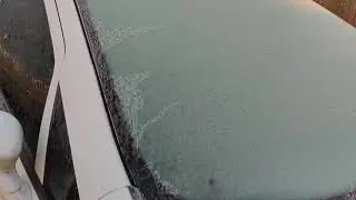 Спирт на замёрзшее стекло