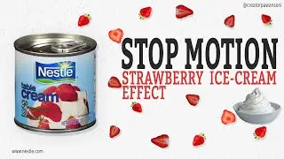 Stop motion animation NESTLE Strawberry Ice-cream 🍓  by Viral Video Boy #shorts