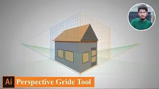 How to use the Perspective Grid tool in Illustrator CC । How to Draw a House