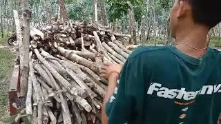 Nyari kayu bakar  buat Bulik adminah