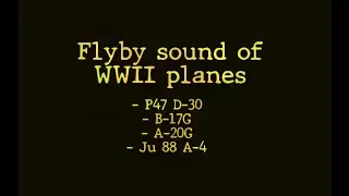 DCS. Flyby sound of WWII planes.