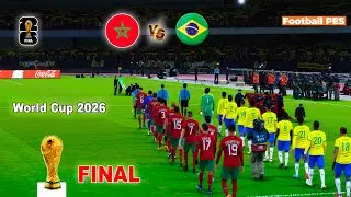 MOROCCO vs BRAZIL | Final FIFA World Cup 2026 USA | Full Match All Goals | Realistic PES Gameplay