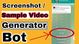 Telegram Screenshot / Sample Video Generator Bot