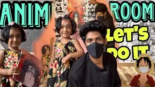 Sticking anime poster in sha room😍with saanu| சானு-க்கு Anime poster பிடிக்கல🤯