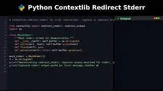 Python Contextlib Redirect Stderr 