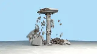Column  Destruction - C4D voronoi