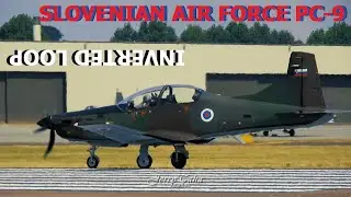 🔵 Slovenian AF PC-9 Pilot Performs An Incredible Inverted Loop - Extremely Rare!