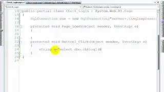 How to implement sql server function in C# code behind