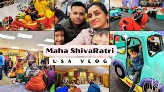 Maha ShivaRatri In USA Temple | Maha ShivaRatri Vlog in America.