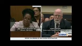 Rep. Sheila Jackson Lee exposes Bill Barr's influence on "independent" Durham report