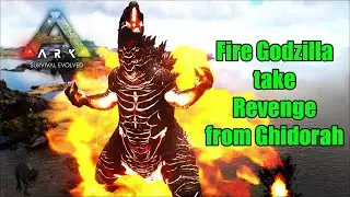 Finally Fire Godzilla take revenge from Ghidorah | Fire Godzilla versus 3 Ghidorah | Ark survival