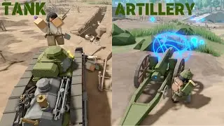 Roblox Pordier at War - TANK & ARTILLERY Gameplay
