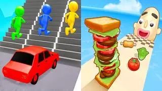 Shape shifting VS Sandwich Runner - All Level Gameplay Android iOS Ep25
