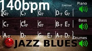 Jazz Blues in G - Jazz Backing Track / Play-along (140bpm)