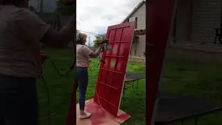 The *ONLY* way to paint your door! #diy #homehacks