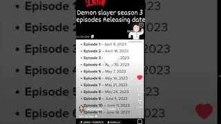 DATE OF RELEASING DEMON SLAYER SEASON 3 NEXT EPISODES 