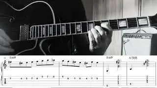 Jazz Guitar - IIm7 V7 chords - approach notes (old film)