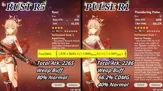 Yoimiya Rust R5 vs Pulse R1 | Genshin Impact