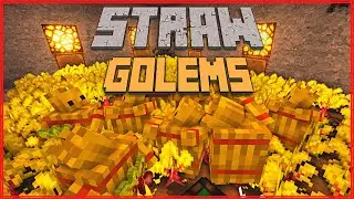CUTE LIL GUYS TO HELP YOU ON THE FARM - Straw Golems Rebaled Mod (1.19.2) - [Minecraft Mod Showcase]