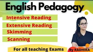 English pedagogy | Types of Reading | For all teaching exams | CDP Mentor | By Radhika